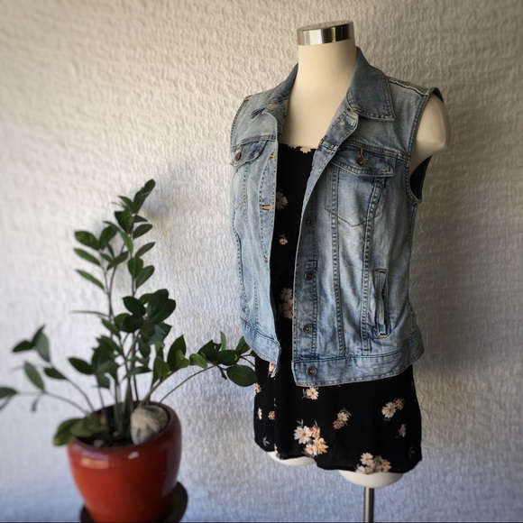 Merona Jackets & Blazers - Merona Distressed Denim Vest